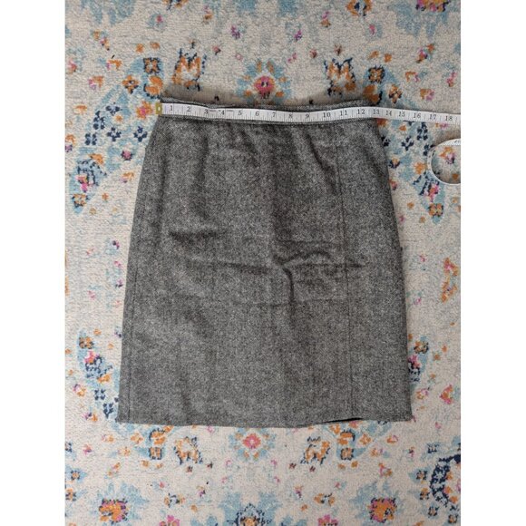 Vintage 90's Talbots Gray Wool Blend Pencil Skirt - 4 Made in Hong Kong - Picture 6 of 9